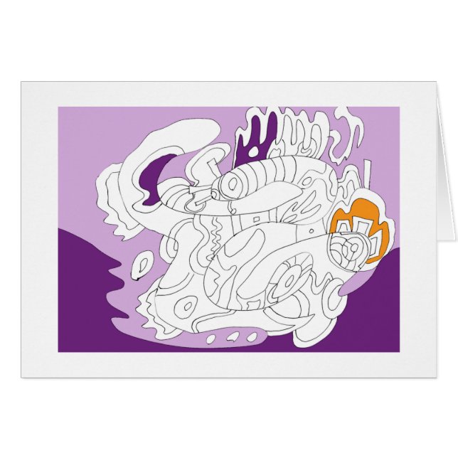 Fluttermoth, Abstract art Card (Front Horizontal)