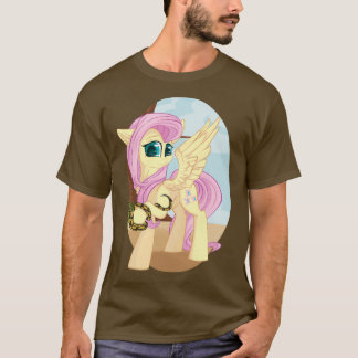 Fluttershy with Ball Python MS Paint Gleamy Dreams T-Shirt