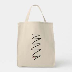 Flux Swirl Canvas Tote Bag - Black