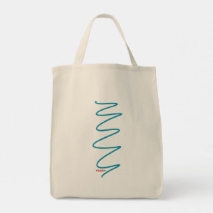 Flux Swirl Canvas Tote Bag - Teal