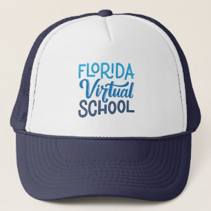 FLVS Handlettering Trucker Hat, Navy Trucker Hat