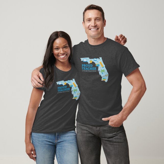 FLVS Proud Teacher, Florida T-Shirt (Grey)  (Unisex)