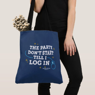 FLVS The Party Don't Start, Navy Blue/White Tote Bag