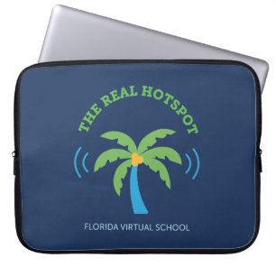 FLVS - The Real Hotspot, Navy Laptop Sleeve