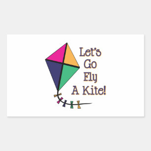 Fly a Kite Rectangular Sticker