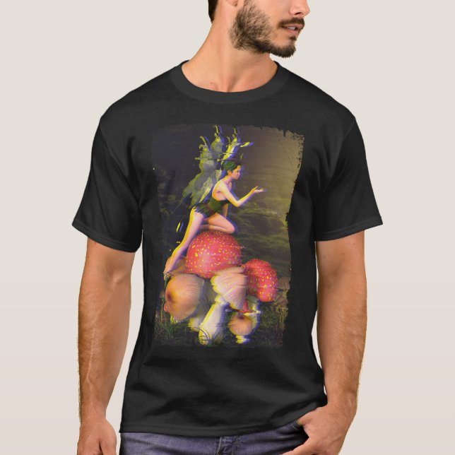 Fly Agaric Fairy Mushroom Psychedelic Crazy Mind T-Shirt (Front)