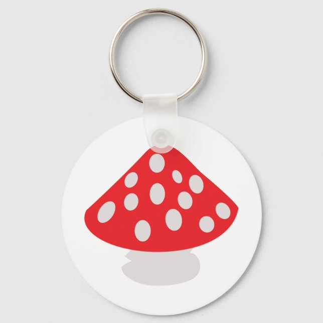 fly agaric icon key ring (Front)