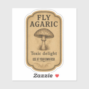 Fly Agaric - Toxic Mushroom Apothecary Label