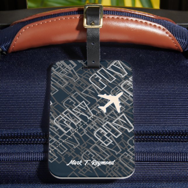 FLY airlines plane aero air travel Luggage Tag (Front Insitu 2)