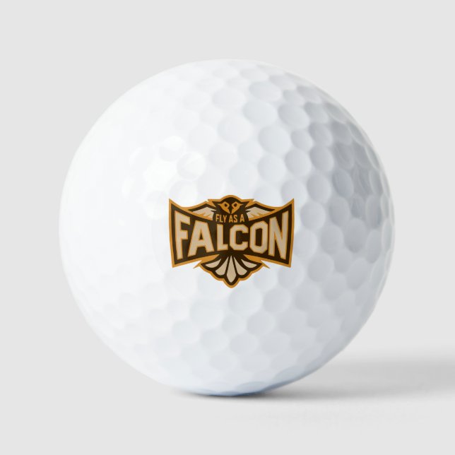 Fly As A Falcon Sepia Golf Balls (Front)