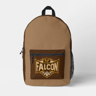 Fly As A Falcon Sepia Printed Backpack