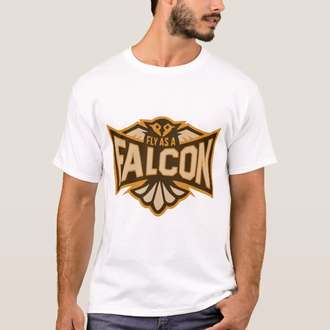 Fly As A Falcon Sepia T-Shirt (Front)