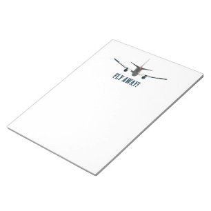 Fly away aeroplane notepad