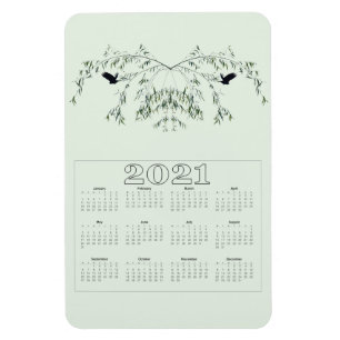 Fly Away Birds Calendar Magnet