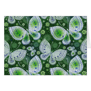 Fly Away Paisley Butterfly Print Green 