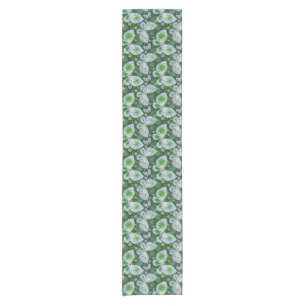 Fly Away Paisley Butterfly Print Green  Short Table Runner
