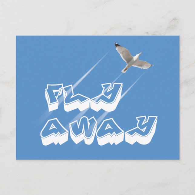 Fly away postcard (Front)