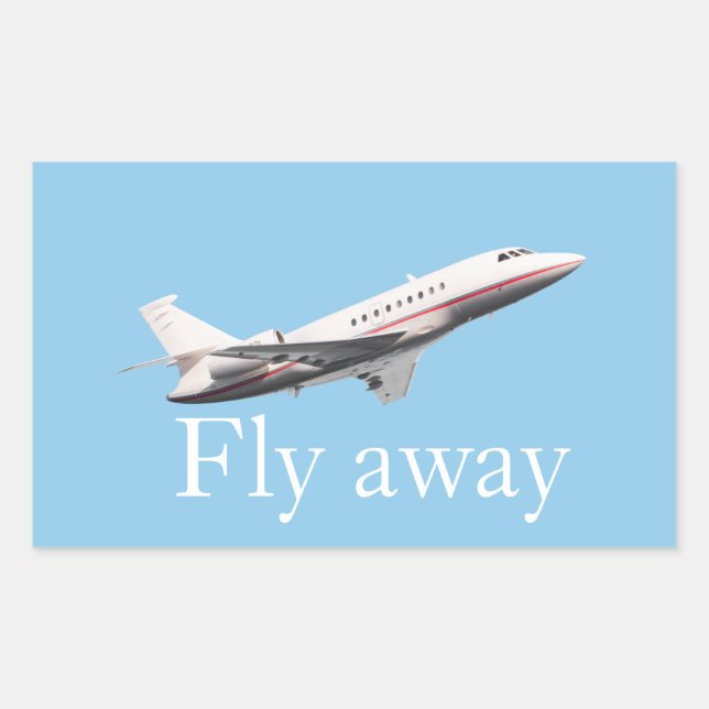 Fly away rectangular sticker (Front)