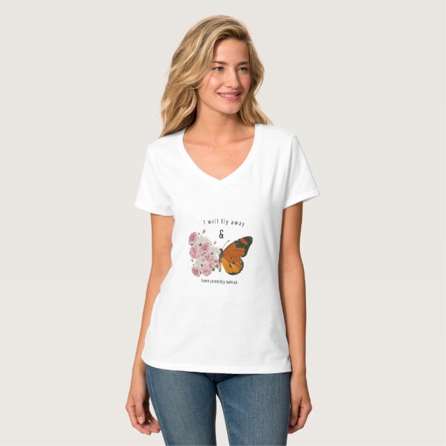 Fly Away Tee-Leave Yesterday Behind T-Shirt (Front Full)