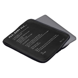 Fly baby fly inspirational poem poetry laptop sleeve