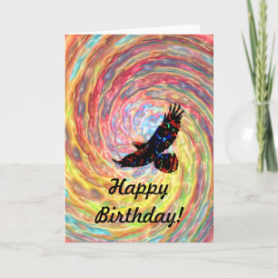 Fly Bird Birthday Card