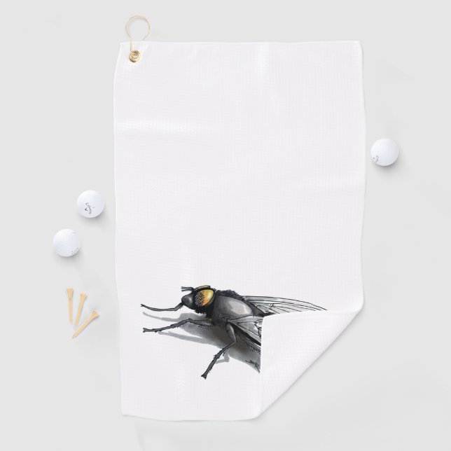 Fly Buddy giant fly golf towel (InSitu)