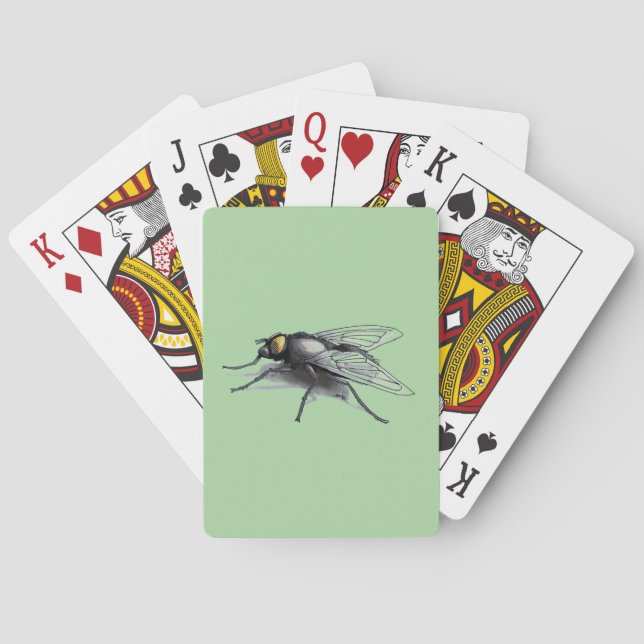 Fly Buddy green Poker playing cards (Back)