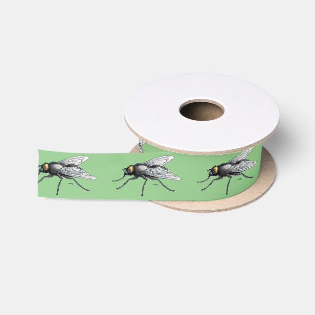 Fly Buddy green ribbon spool Satin Ribbon (Spool)