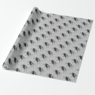 Fly Buddy grey glossy wrapping paper