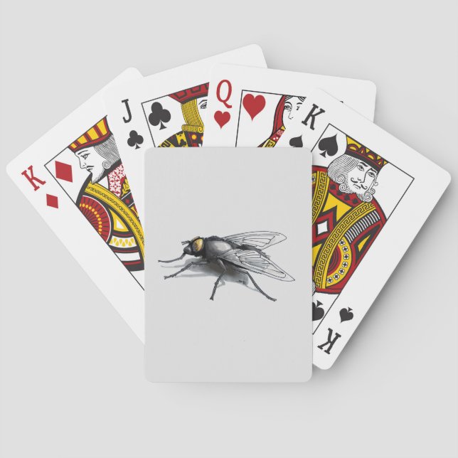 Fly Buddy grey Poker playing cards (Back)