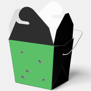 Fly Buddy many flies green and black take out box