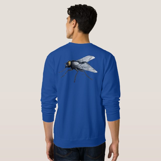 Fly Buddy men blue sweatshirt back (Back Full)