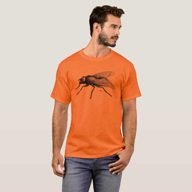 Fly Buddy men orange t-shirt (Front Full)