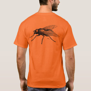Fly Buddy men orange t-shirt back