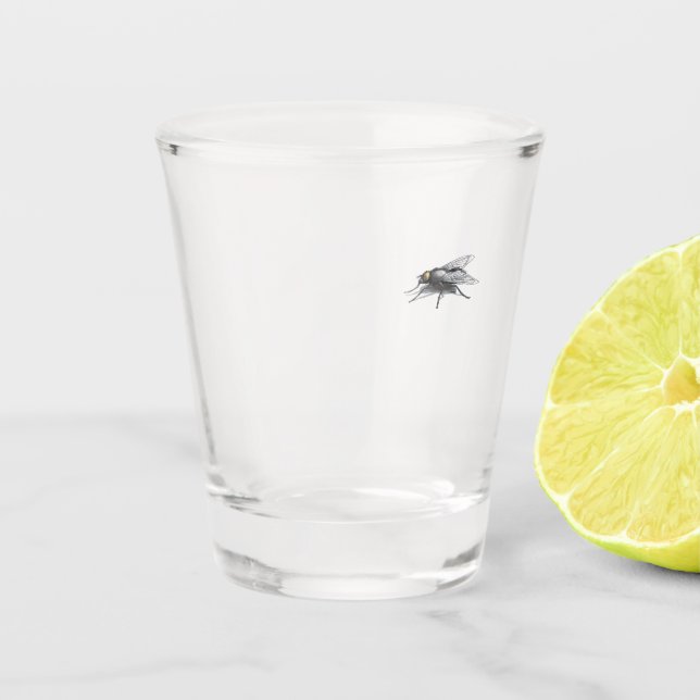 Fly Buddy shot glass (Front)
