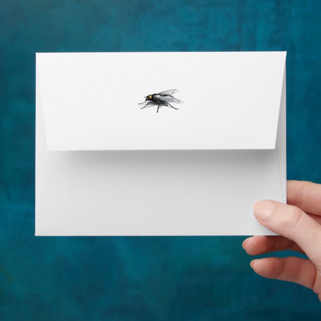 Fly Buddy white small envelopes back (Hand)