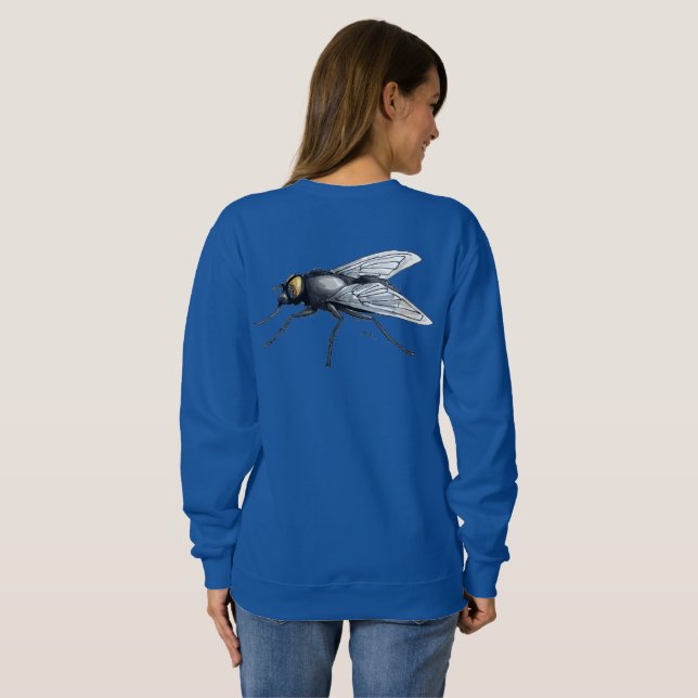 Fly Buddy women blue sweatshirt back (Back Full)
