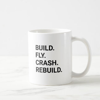 Fly Crash Rebuild Funny RC Aircraft Plane Pilot Coffee Mug