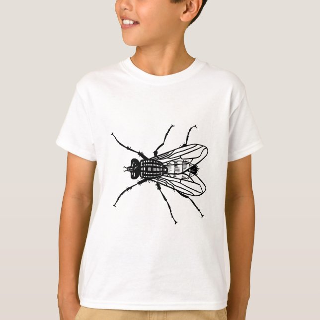 Fly drawing - insect, pest, flies T-Shirt (Front)