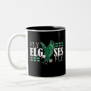 Fly Elgses Fly Funny Spelling Meme Two-Tone Coffee Mug