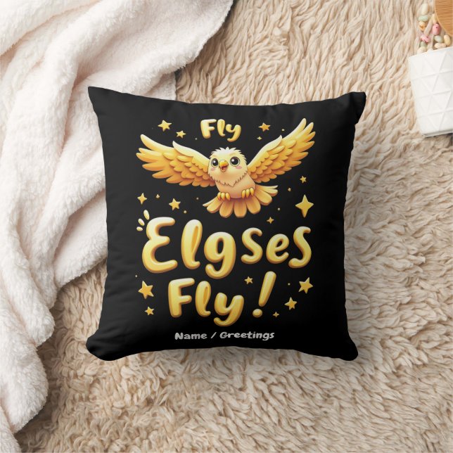 Fly Elgses Fly Inspirational Eagle Art  Cushion (Blanket)