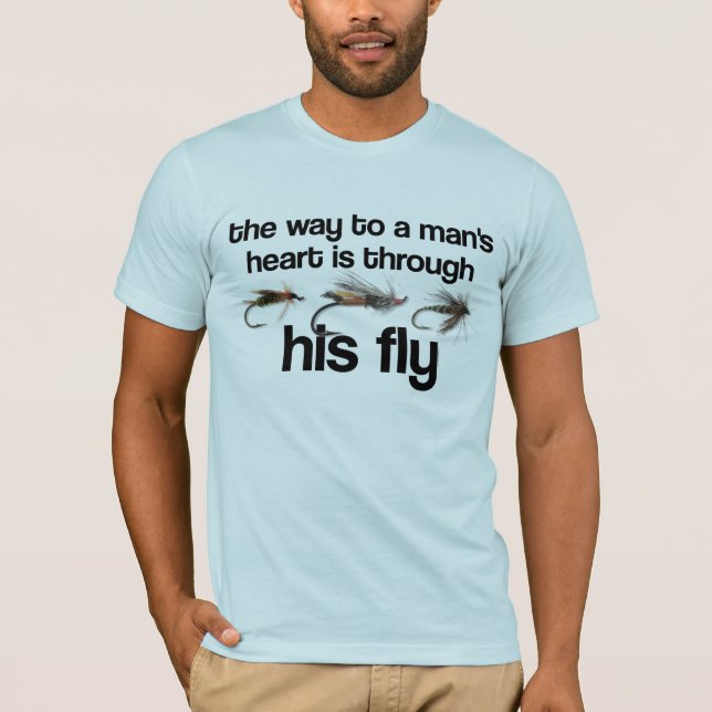 Fly Fish Man's Heart Shirt (Front)