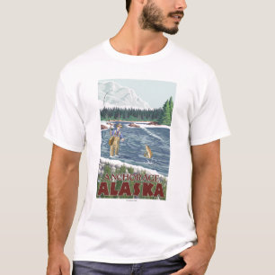 Fly Fisherman - Anchorage, Alaska T-Shirt