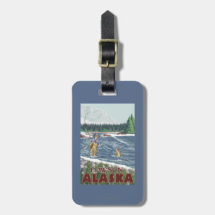 Fly Fisherman - Dawson, Alaska Luggage Tag