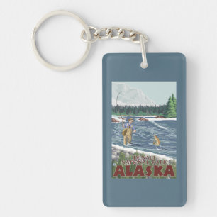 Fly Fisherman - Denali National Park, Alaska Key Ring