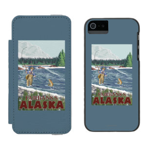 Fly Fisherman - Fairbanks, Alaska Incipio Watson™ iPhone 5 Wallet Case