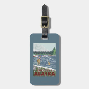 Fly Fisherman - Fairbanks, Alaska Luggage Tag