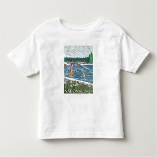 Fly Fisherman - Glacier National Park, MT Toddler T-Shirt