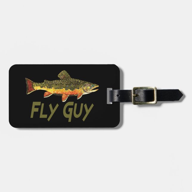 Fly Fisherman Luggage Tag (Front Horizontal)