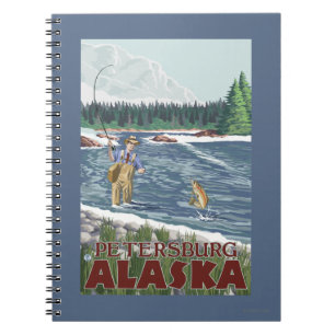 Fly Fisherman - Petersburg, Alaska Spiral Notebook